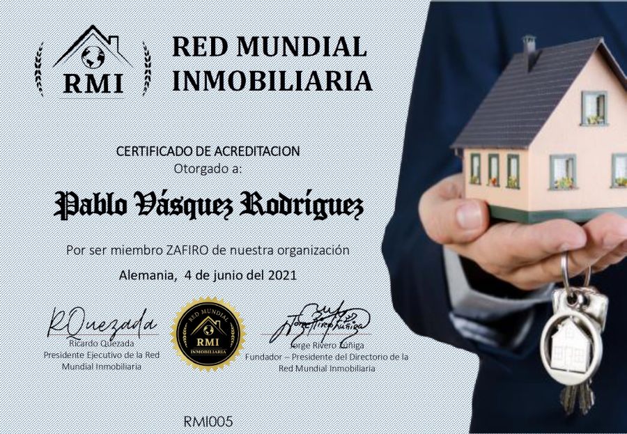 Certificado de Acreditación de Pablo Vásquez